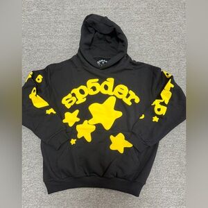 Black/yellow spider worldwide hoodie
